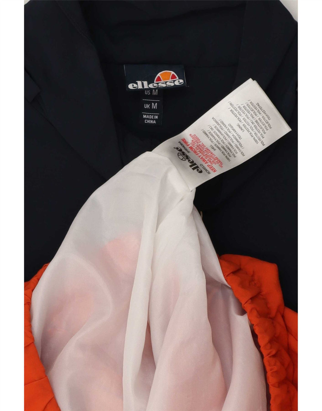 Ellesse Hombre Jersey Chándal Top Chaqueta Color Block Naranja Medio