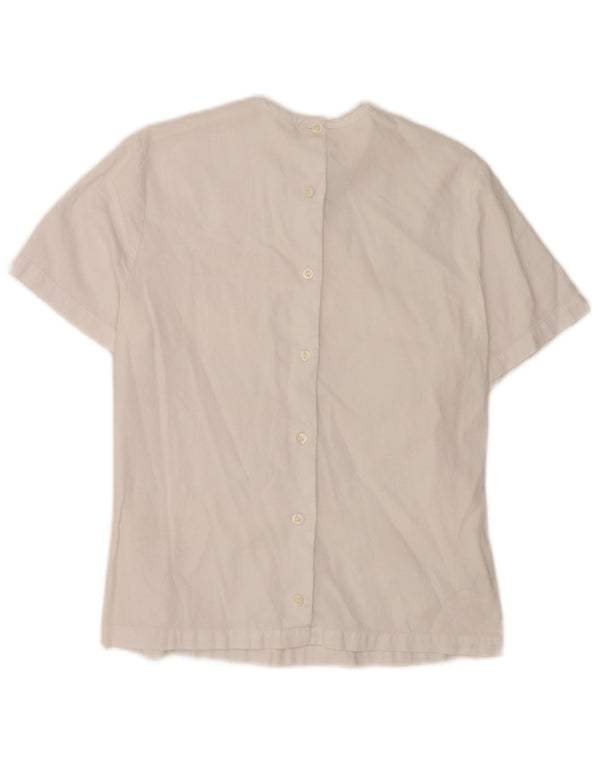 Naracamicee Blusa para mujer UK 42 Algodón blanco mediano