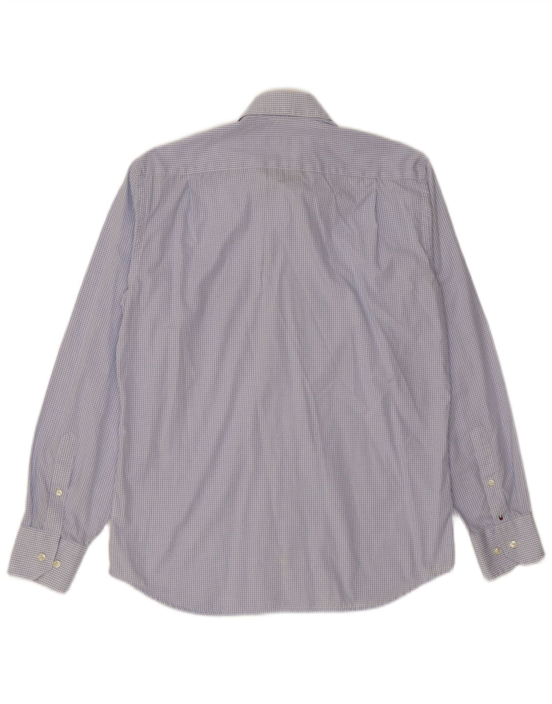 Camisa Tommy Hilfiger para hombre talla 38 15 algodón a cuadros azul mediano