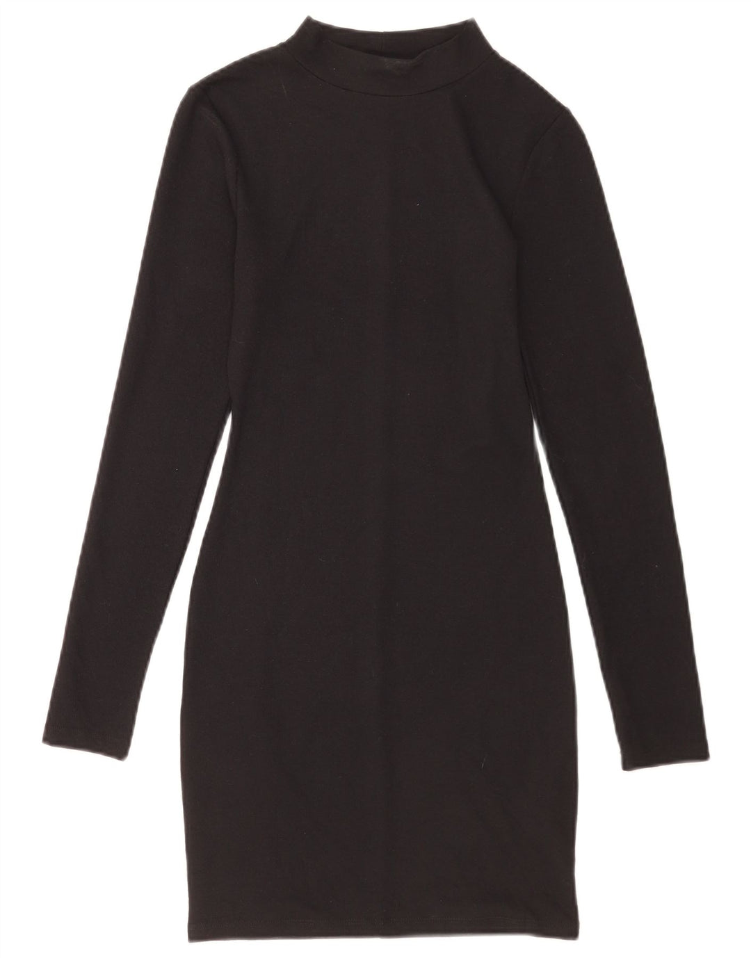 Zara Vestido tubo de manga larga para mujer UK 8 Small Poliéster negro