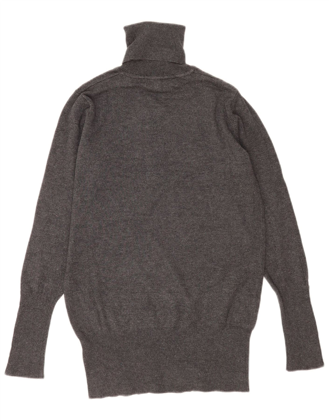 Zara - Jersey con cuello vuelto para mujer, talla 42, rayón gris medio