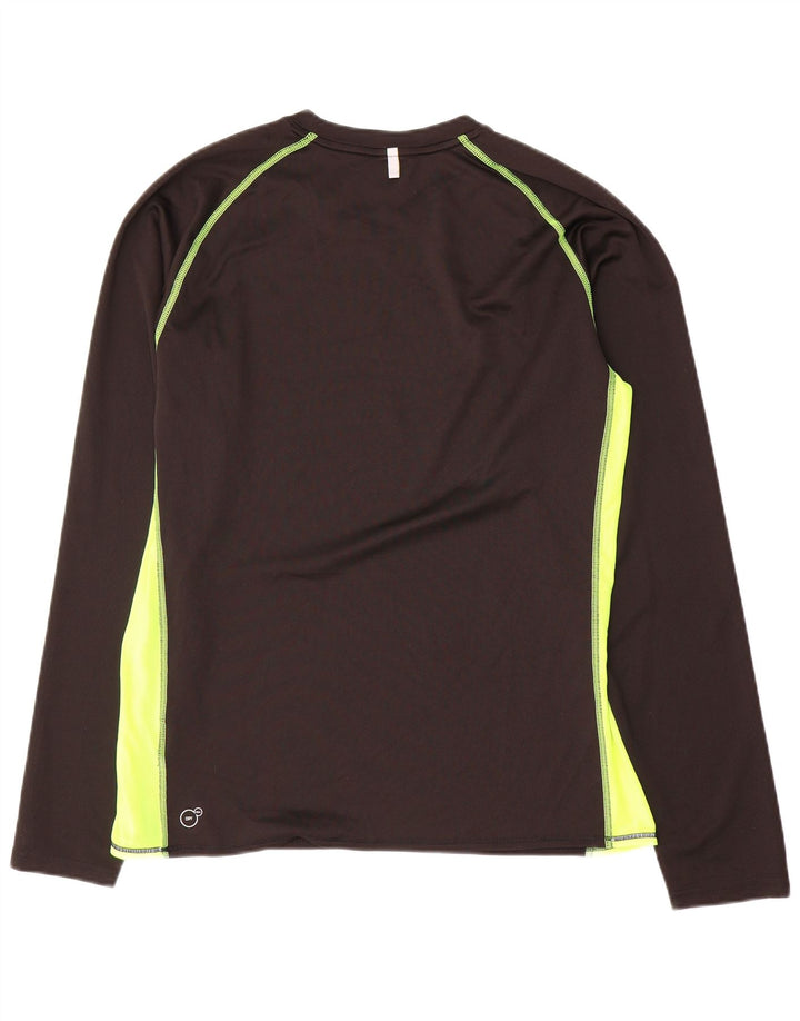 Puma Camiseta de manga larga para hombre, talla grande, color negro