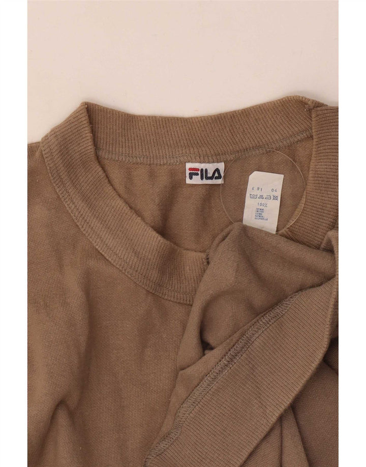 Fila Hombre Graphic Sudadera Jumper Grande Algodón Beige