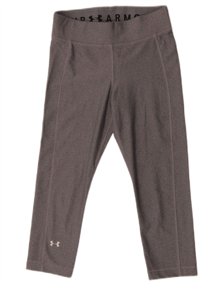 Under Armour Leggings Capri para mujer UK 10 Small Gris Poliéster