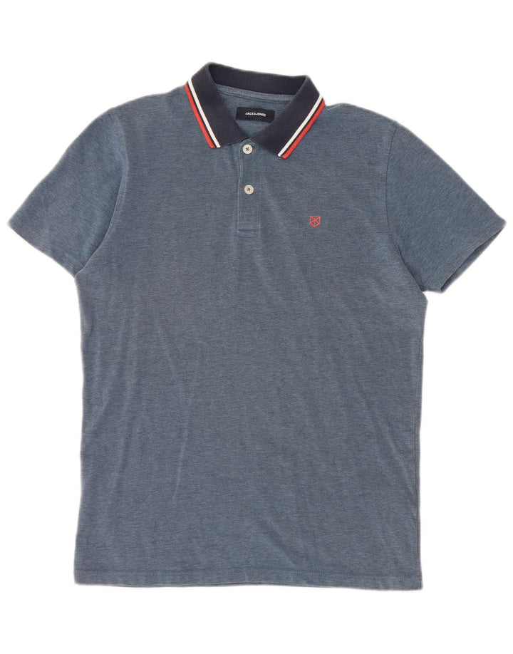 Jack & Jones Hombre Polo Polo De Algodón Color Block Azul Medio