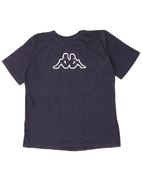 Kappa Hombre Camiseta Gráfica Top XL Azul Marino Algodón