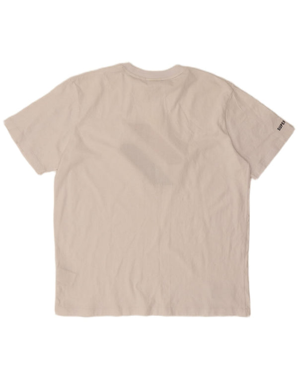 Superdry Camiseta con gráfico gráfico para hombre, talla grande, algodón blanco