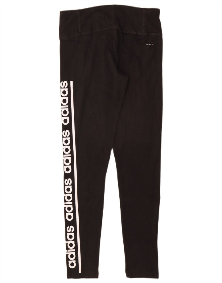 Adidas Mujer Climalite Graphic Leggings Reino Unido 8/10 Pequeño Algodón Negro