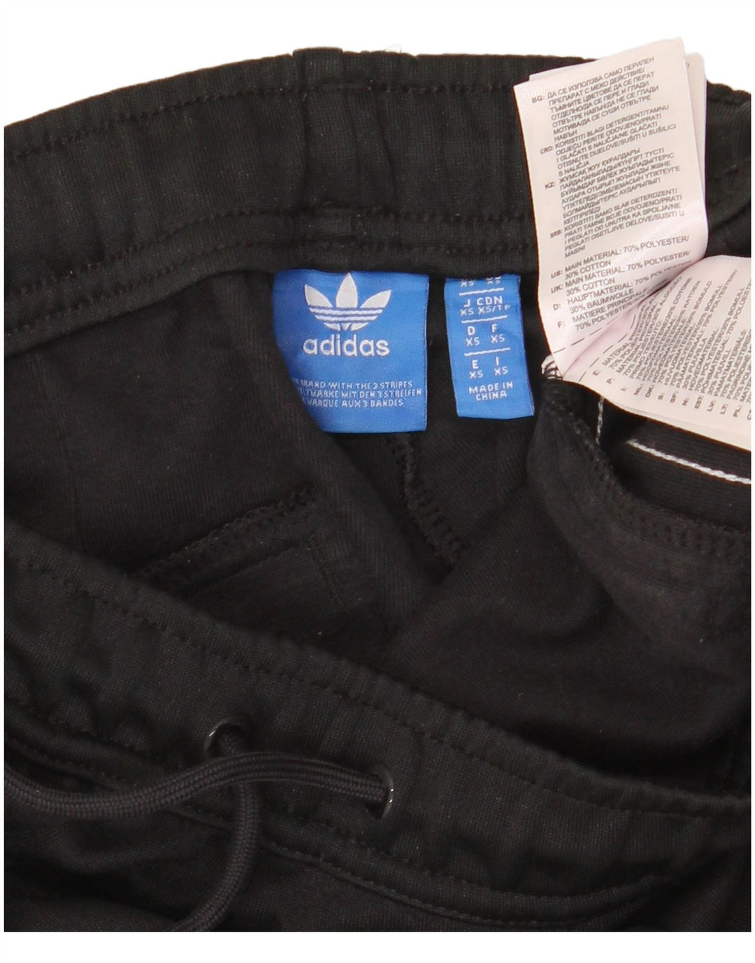 ADIDAS Pantalones de chándal para mujer UK 6 XS Negro Poliéster