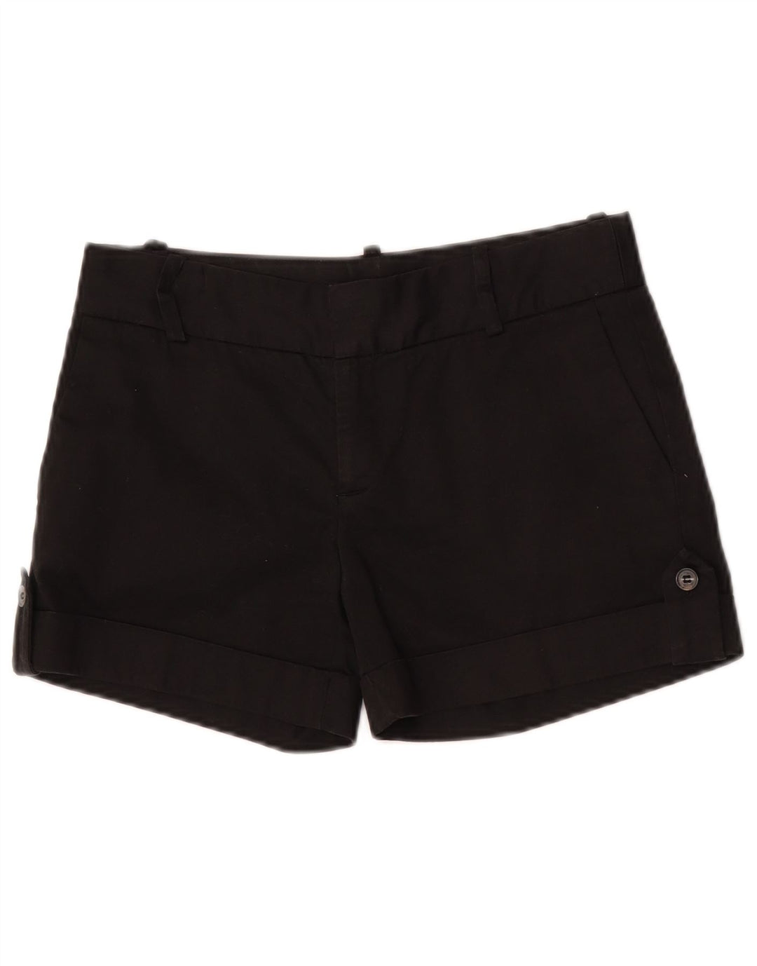 Zara Mujer Pantalones Cortos Chinos Pequeños W26 Algodón Negro