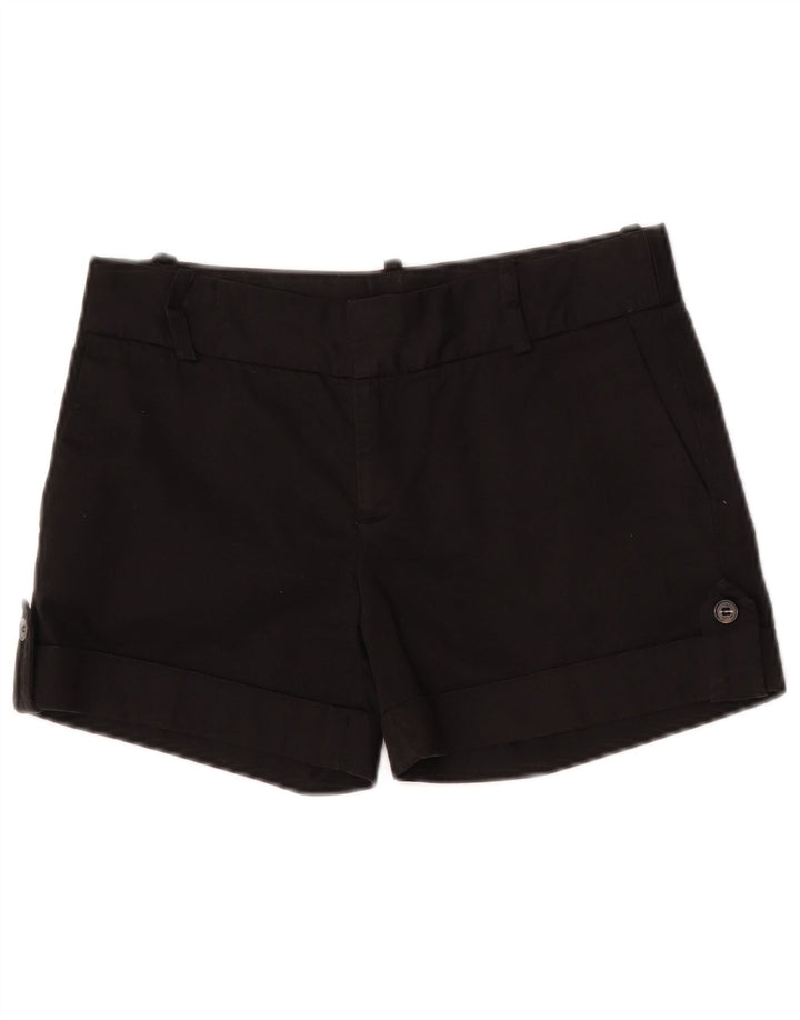 Zara Mujer Pantalones Cortos Chinos Pequeños W26 Algodón Negro
