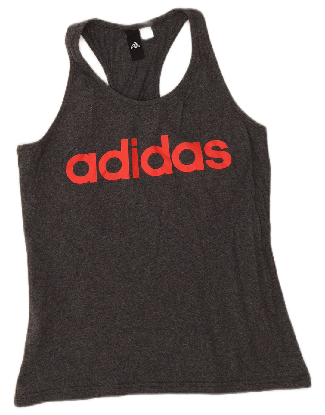 Adidas Mujer Gráfico Chaleco Top UK 8 Pequeño Gris Moteado