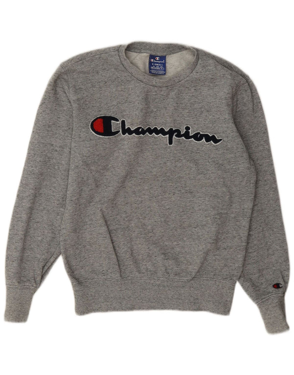 Champion Sudadera de gran tamaño con gráfico para mujer UK 6 XS Gris moteado
