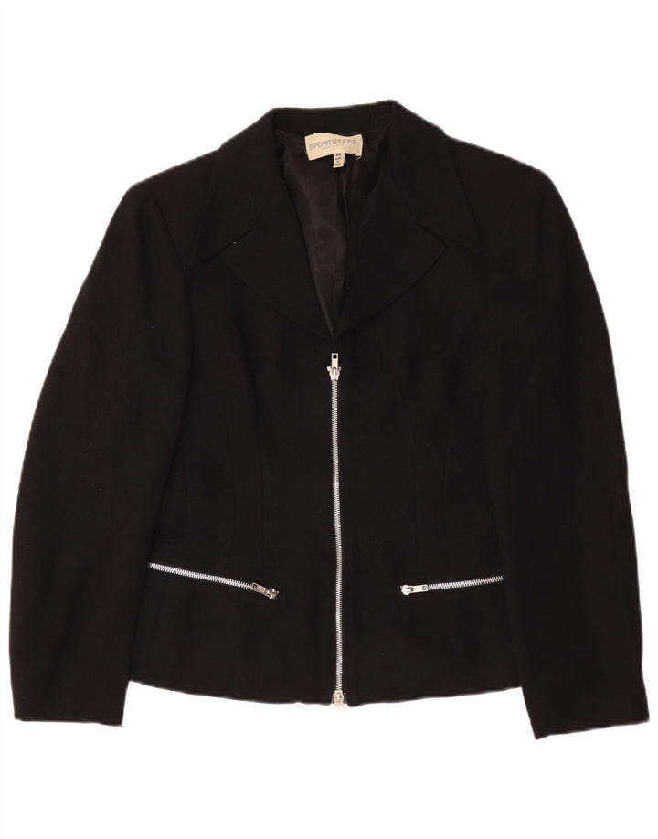 Sport Staff Chaqueta tipo blazer con cremallera completa para mujer IT 44 Medium Black