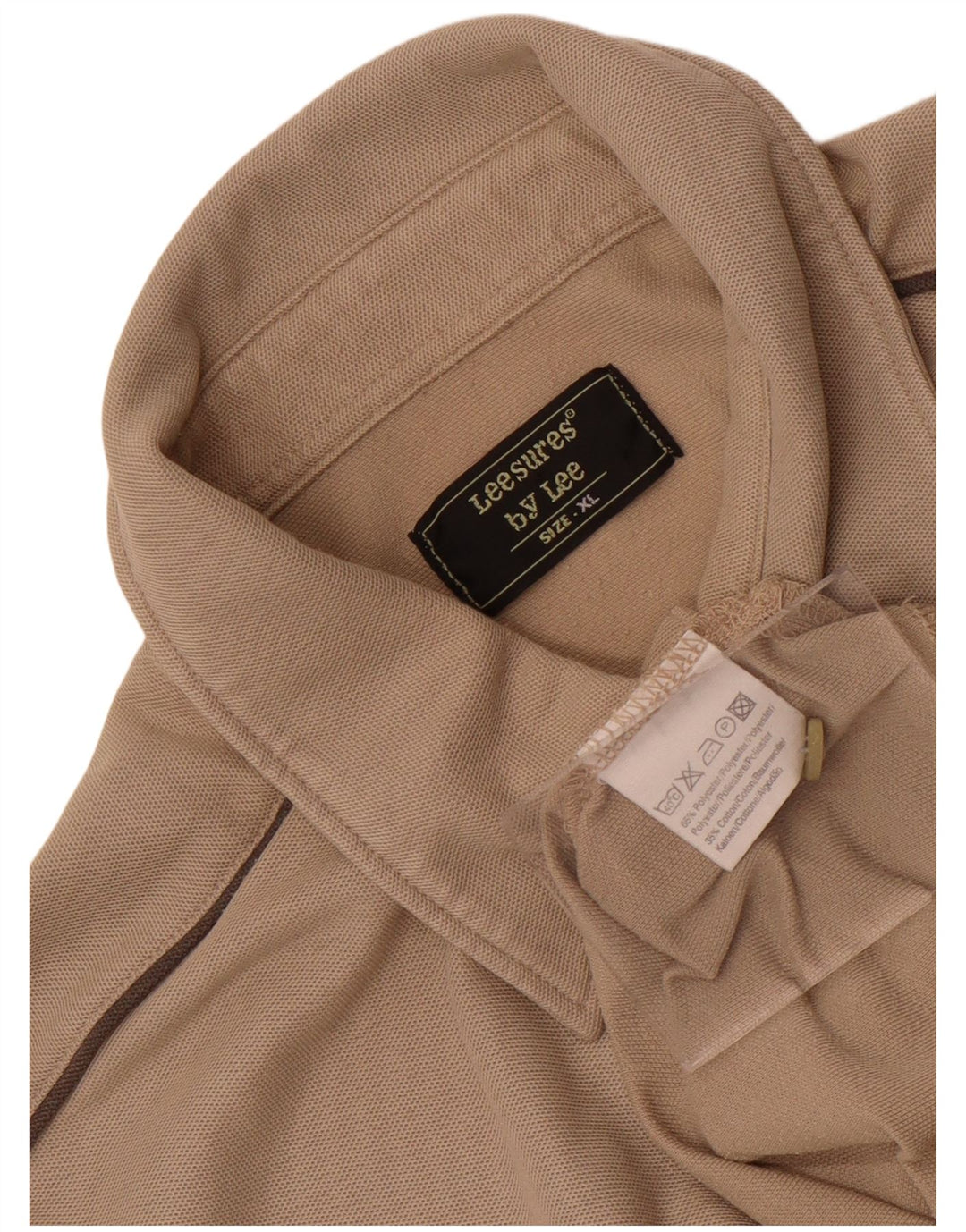 Polo Lee Hombre XL Poliéster Beige