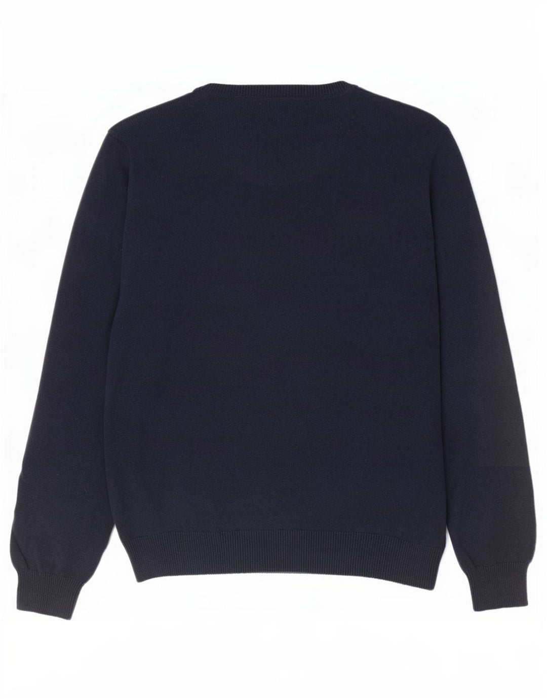 Marks & Spencer Suéter tipo jersey con cuello barco azul Harbor para hombre, talla grande, azul marino
