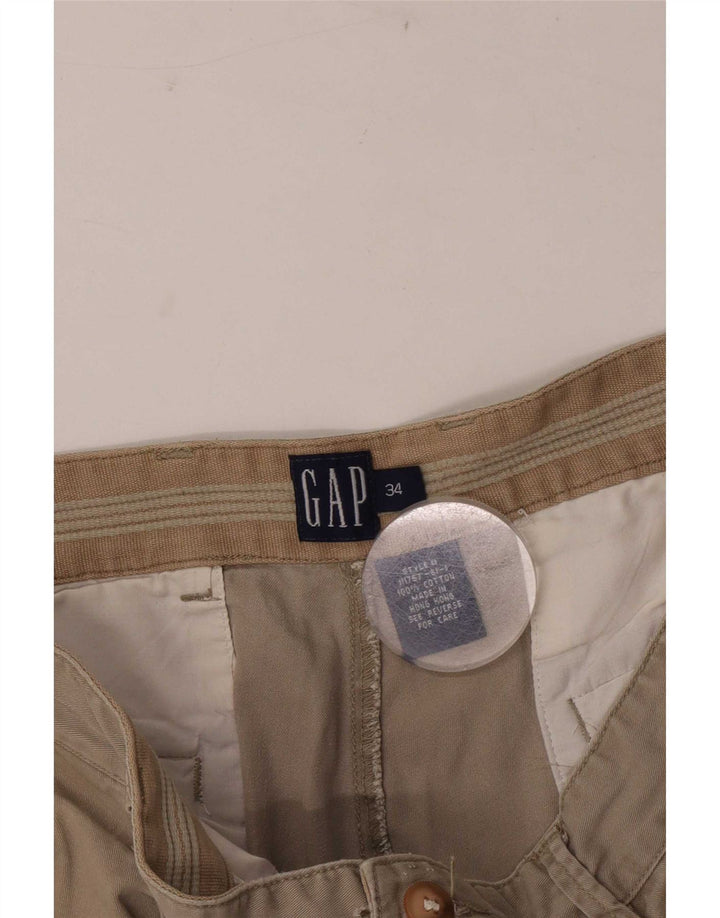 Gap Mens Pegged Chino Shorts W34 Grande Algodón Beige