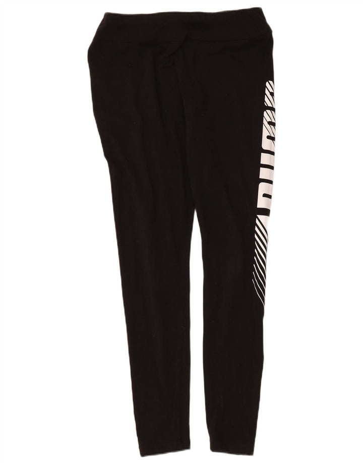 Puma Leggings gráficos para mujer UK 12 Mediano Negro Algodón