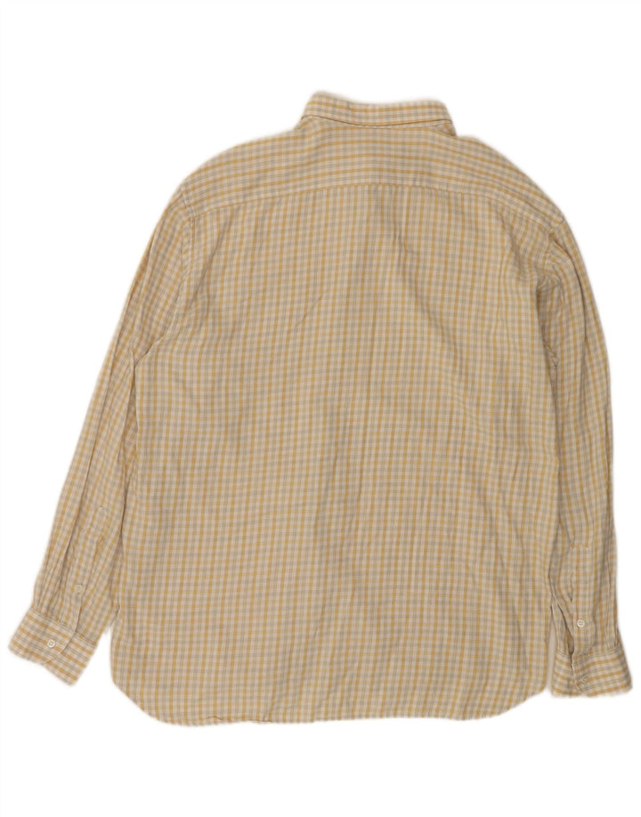 Cacharel Hombre Camisa De Franela Cuadros Amarillos Grandes