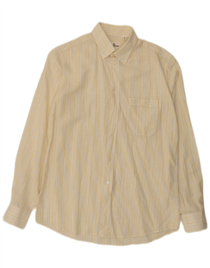 Cerruti 1881 Camisa Hombre Talla 39 Mediana Rayas Amarillas