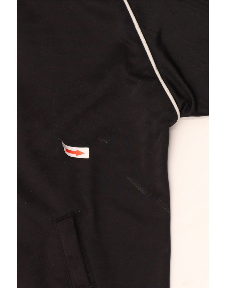 Reebok - Chaqueta de chándal de manga corta con gráfico para hombre, talla mediana, color negro