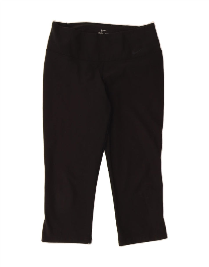 NIKE Womens Dri Fit Capri Leggings UK 10 Small  Black Polyester Vintage Nike and Second-Hand Nike from Messina Hembry 