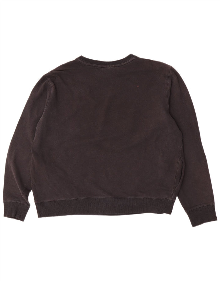 Fila - Sudadera extragrande para mujer, talla 40, talla grande, algodón negro