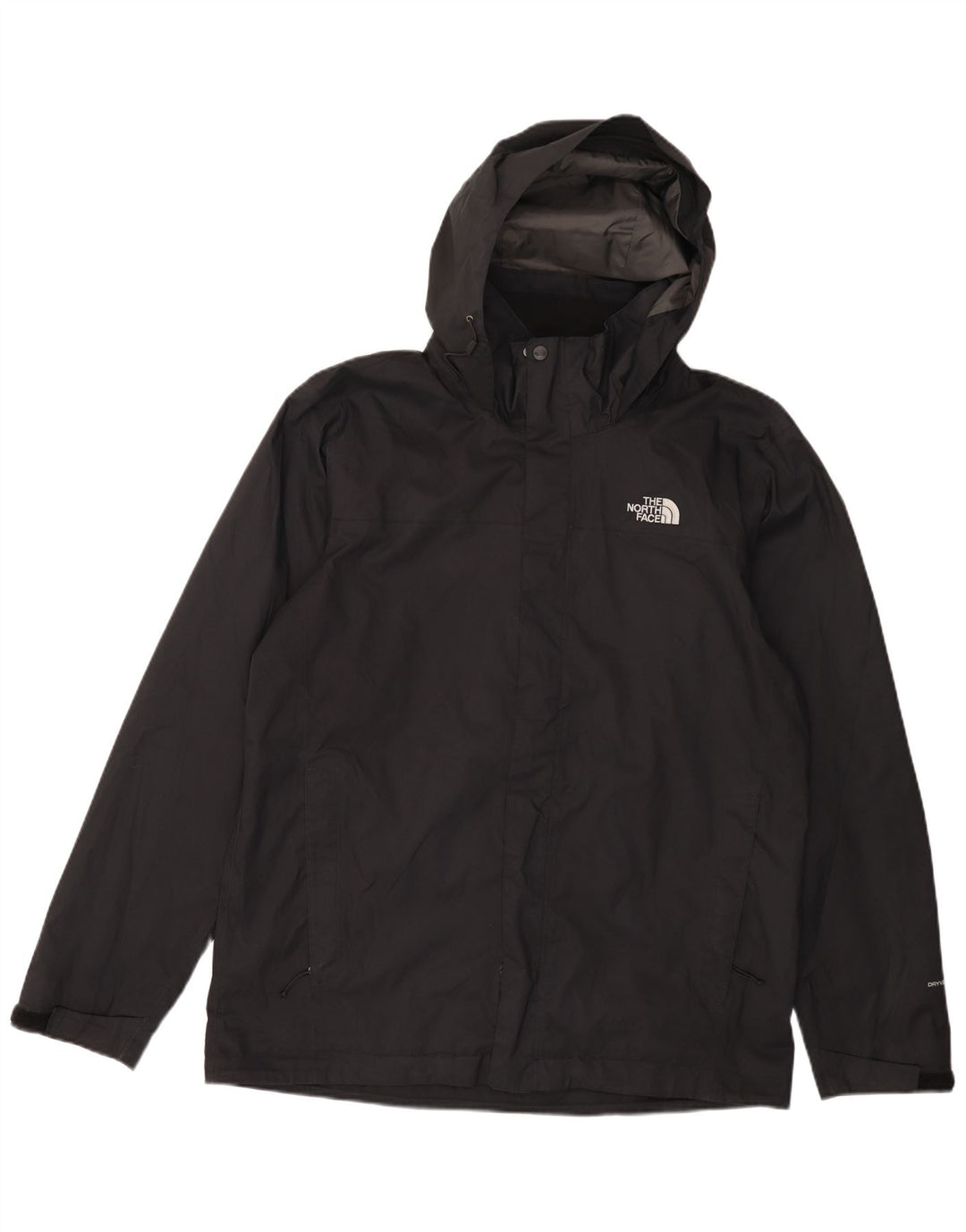 THE NORTH FACE Chaqueta impermeable con capucha para hombre UK 40 Large Poliéster negro