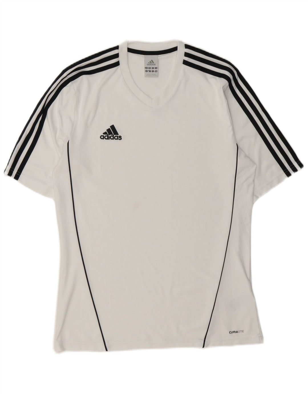 Adidas Mens Climalite Camiseta Top Medio Blanco Poliéster