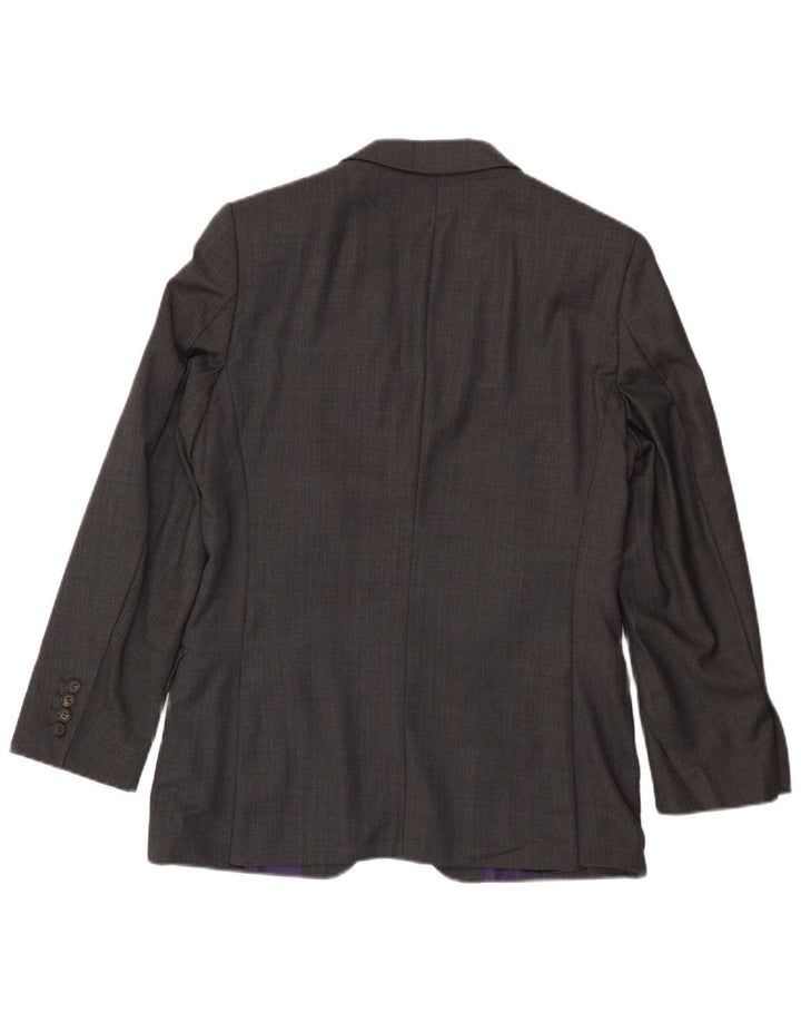 Ted Baker Chaqueta tipo blazer de 2 botones para hombre UK 36 Small Grey Wool