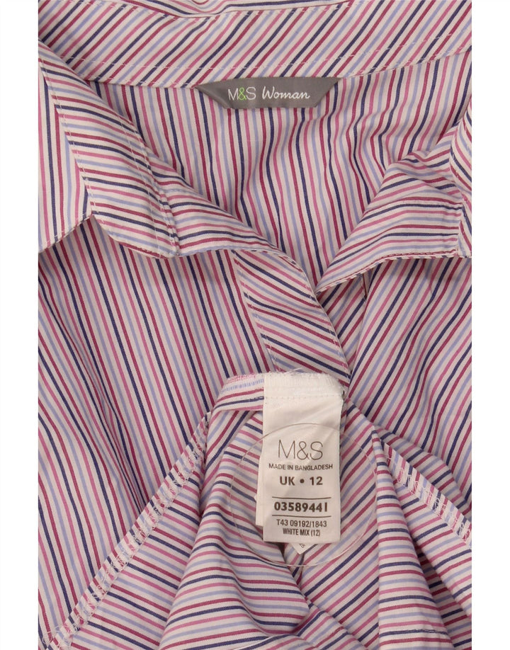 Marks & Spencer Camisa de manga 3/4 para mujer UK 40 Mediana Rayas multicolores