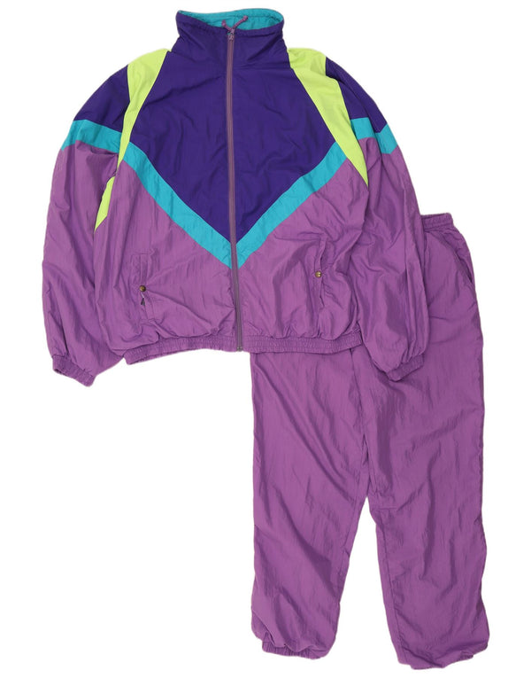 Chándal completo vintage para hombre de corte holgado IT 50 Medium Purple Colourblock