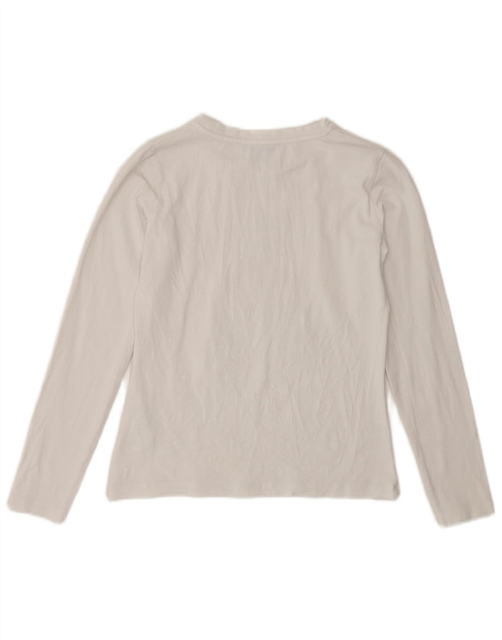 PATRIZIA PEPE Top gráfico para niña Manga larga 7-8 años XL Algodón blanco