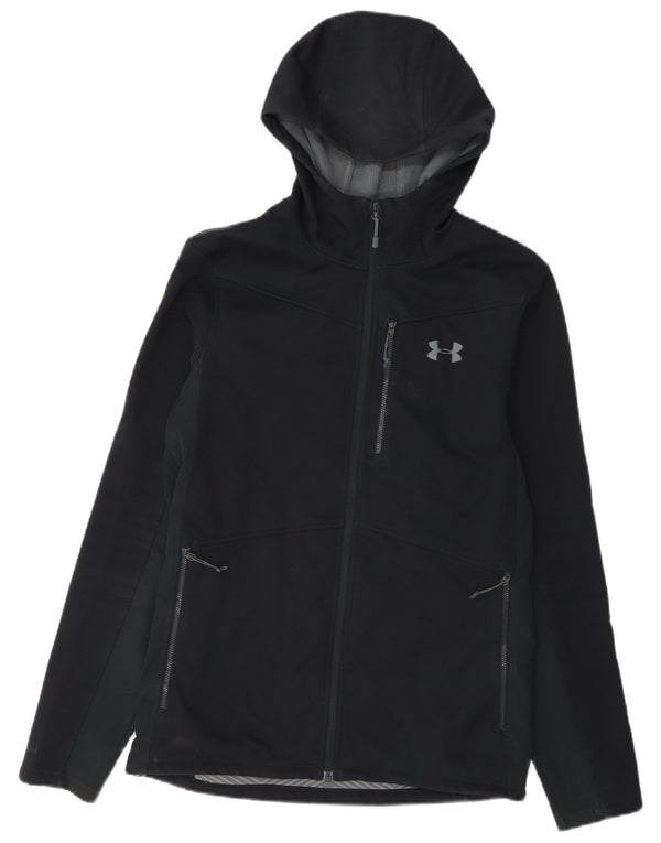 Under Armour Chaqueta deportiva para hombre con bloques de color negro pequeño