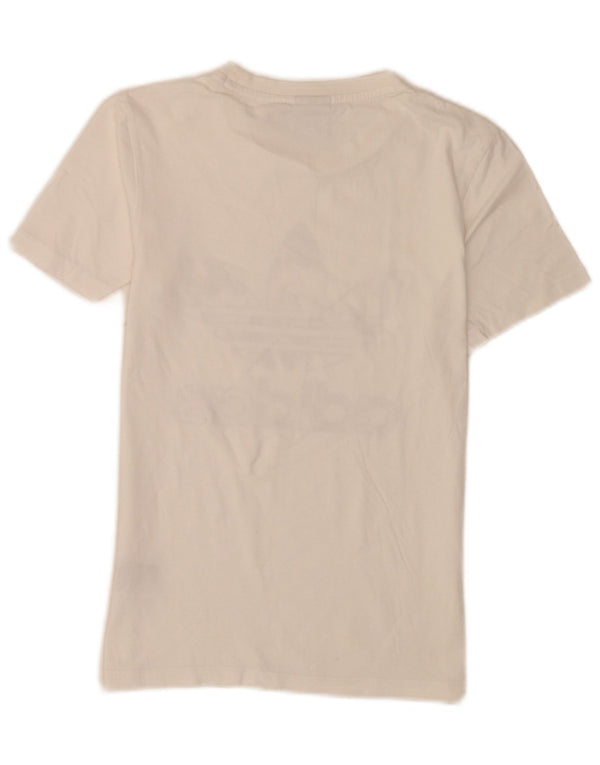 Adidas Camiseta gráfica para mujer Top UK 6 XS Algodón blanco