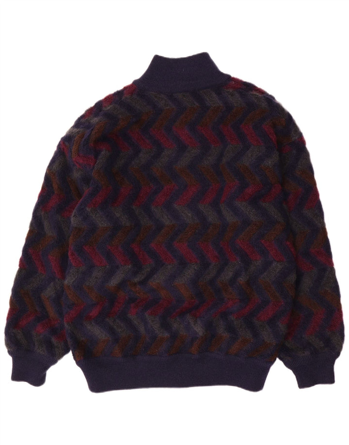 Missoni Suéter tipo cárdigan reversible para hombre IT 48 Medium Navy Blue Chevron
