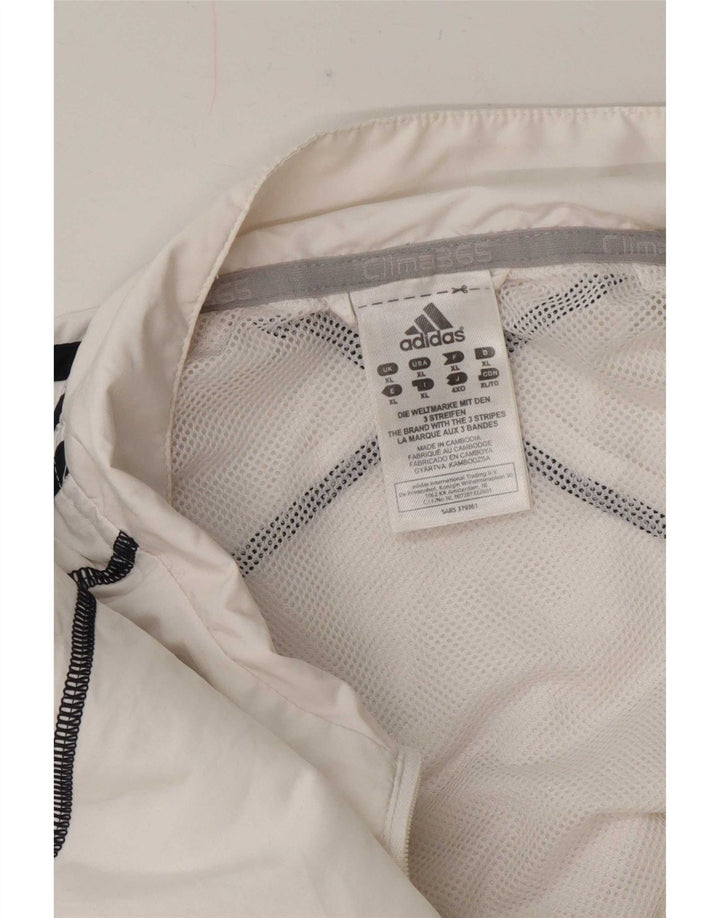 Adidas Hombre Chándal Top Chaqueta XL Blanco Poliéster