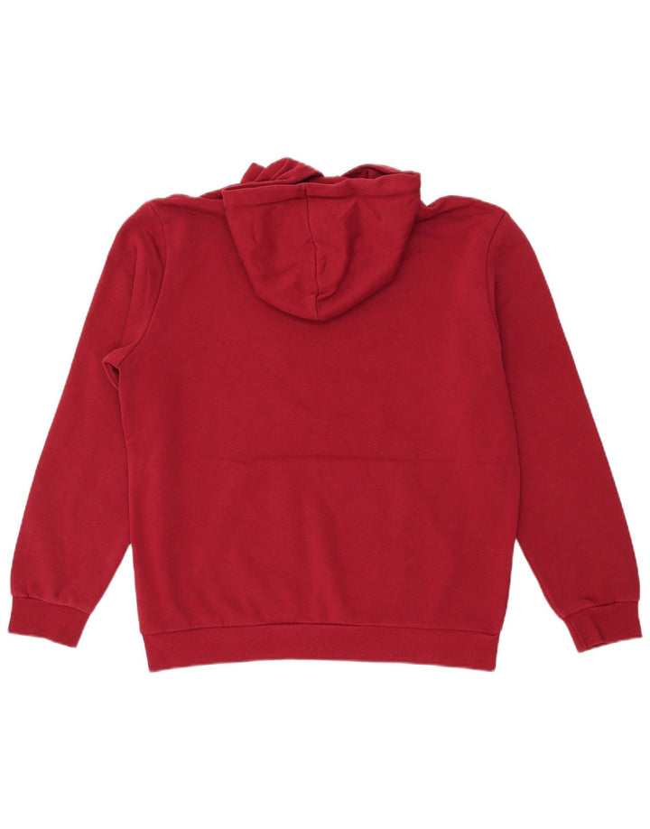 PUMA Jersey con capucha gráfica para hombre de algodón granate mediano
