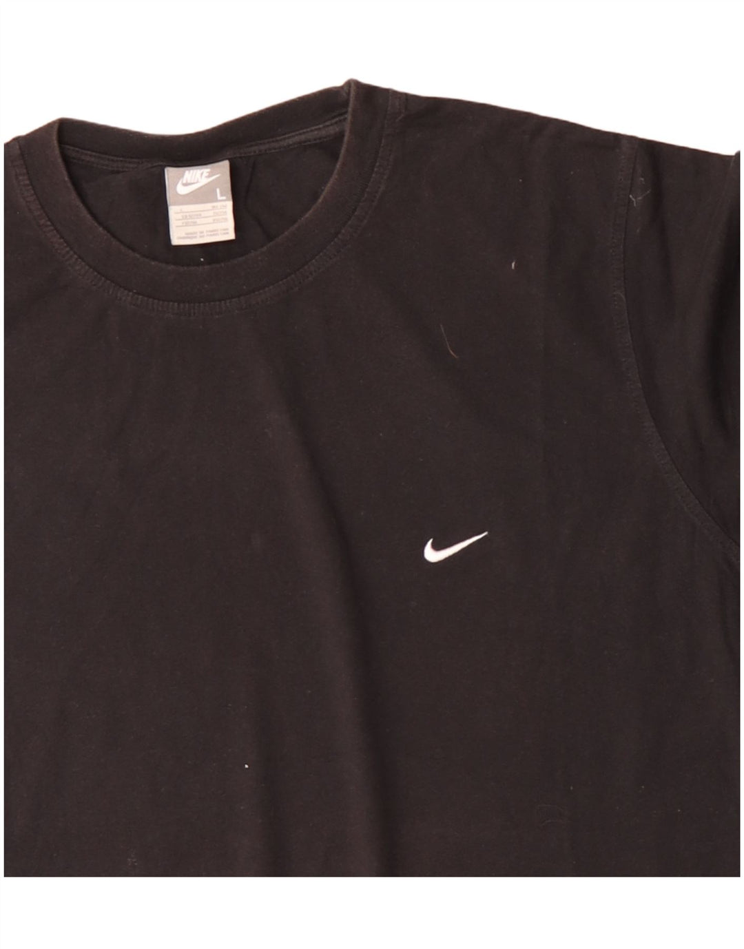 NIKE Camiseta para hombre Top UK 42/44 Large Negro Algodón