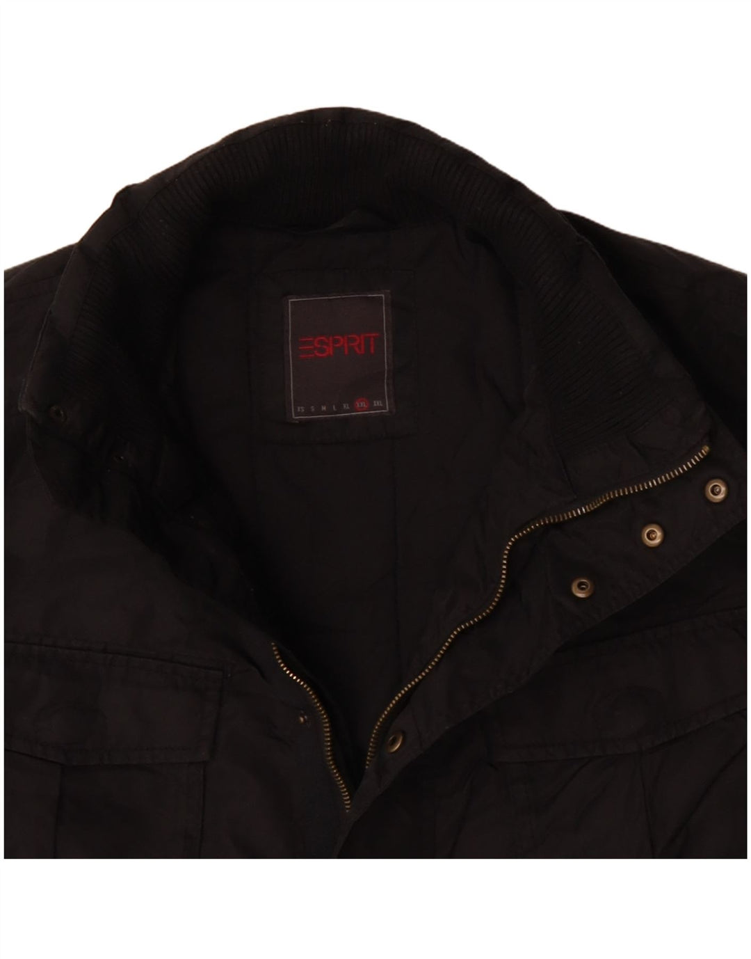 Esprit Chaqueta utilitaria con capucha para hombre UK 44 2XL Poliéster negro