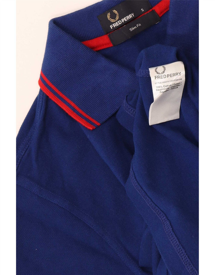 Fred Perry Polo Slim Fit Para Hombre Algodón Azul Marino Pequeño