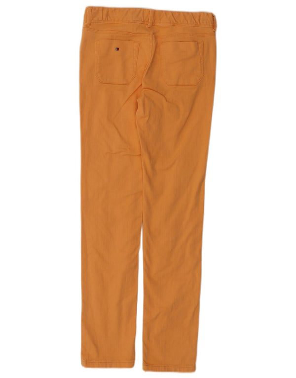 TOMMY HILFIGER Pantalones casuales ajustados para niña 11-12 años W25 L27 Naranja