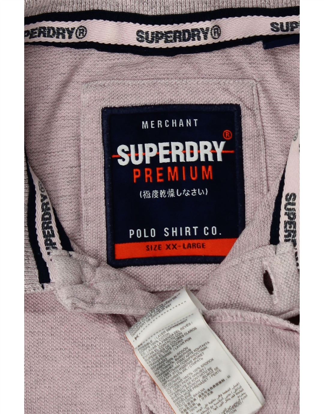 SUPERDRY Polo para hombre 2XL Algodón morado