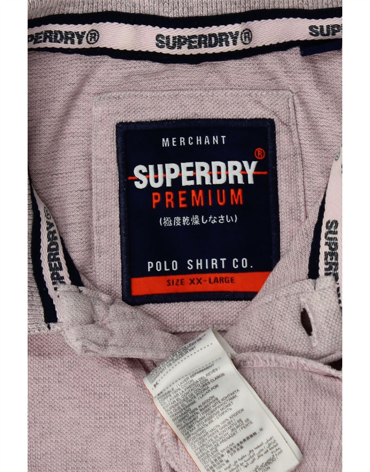 SUPERDRY Polo para hombre 2XL Algodón morado