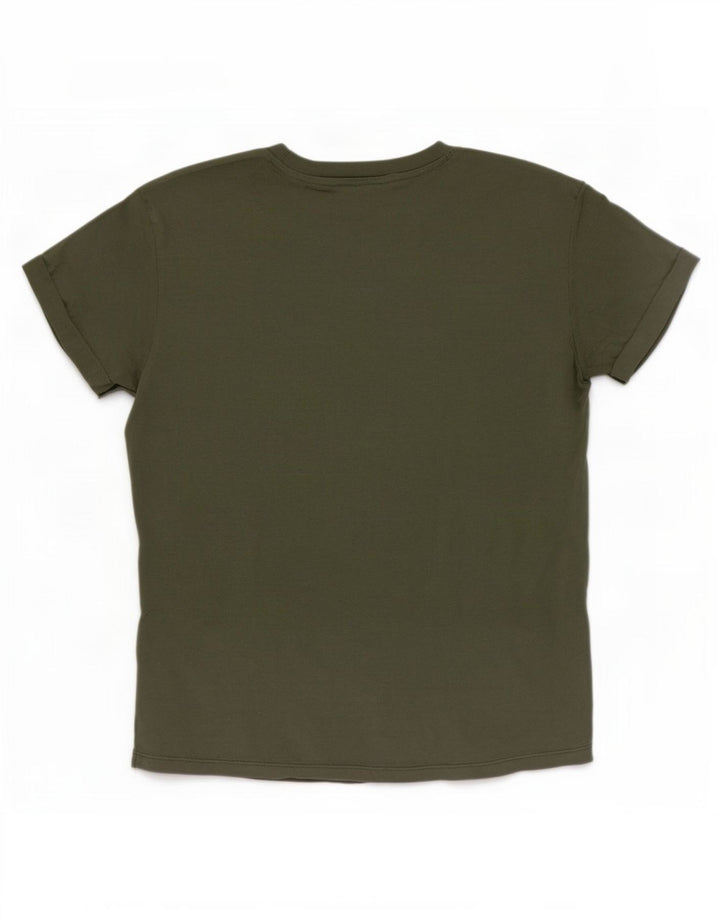 Roxy Camiseta Gráfica para Mujer Top UK 44 Algodón Caqui Mediano