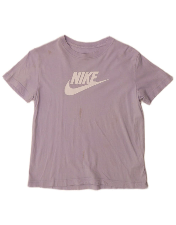Nike Camiseta holgada para mujer UK 10 Small Purple Cotton