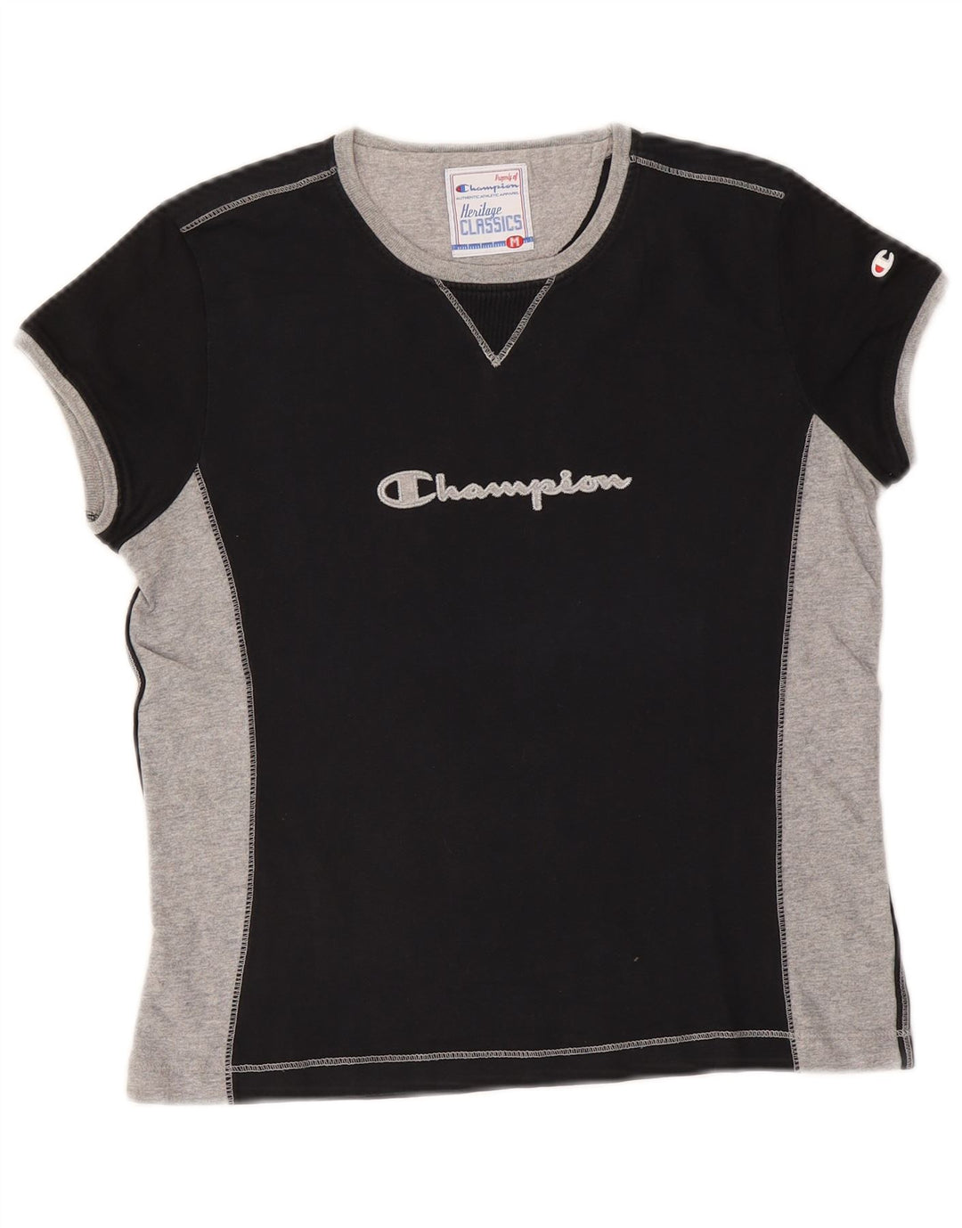 Champion Heritage Classics - Camiseta gráfica para mujer, talla 40, talla M, color negro