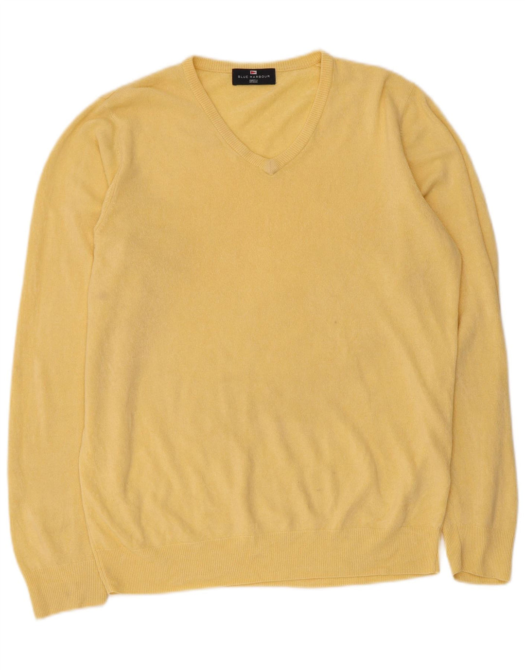 Marks & Spencer Jersey con Cuello en V Azul Harbor para Hombre Amarillo Medio