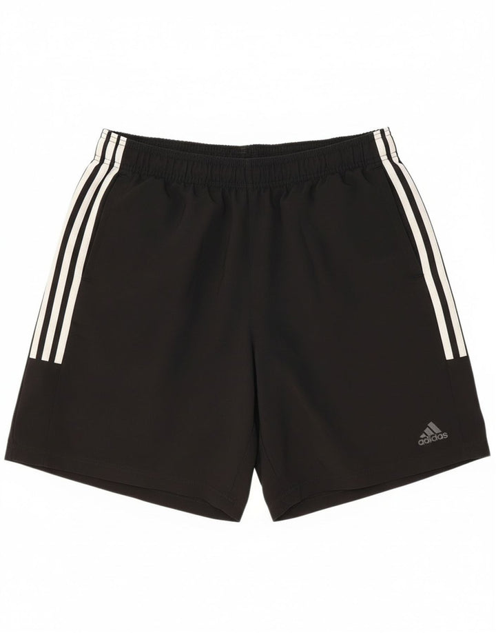 Adidas - Pantalones cortos deportivos para hombre, talla grande, poliéster negro