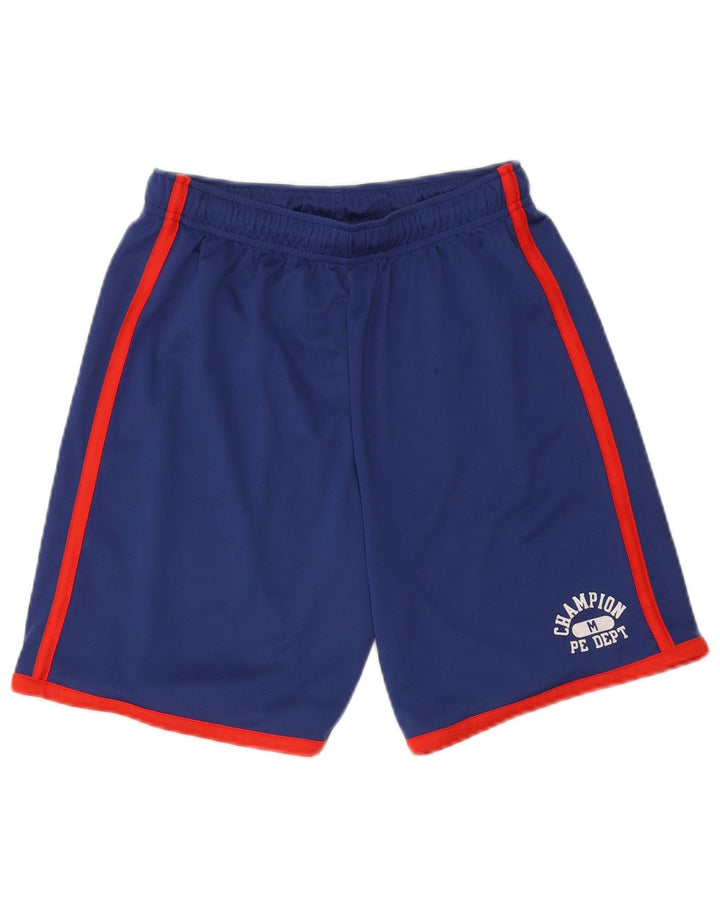 Champion Pantalones cortos deportivos para niños 11-12 años Grande Azul Colorblock Poliéster